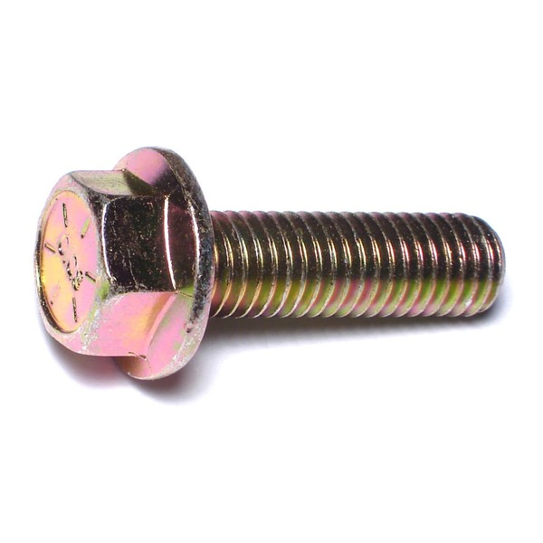 Midwest Fastener Grade 8, 1/2"-13 Flange Bolt, Zinc Plated Steel, 1-3/4 in L, 3 PK 71663